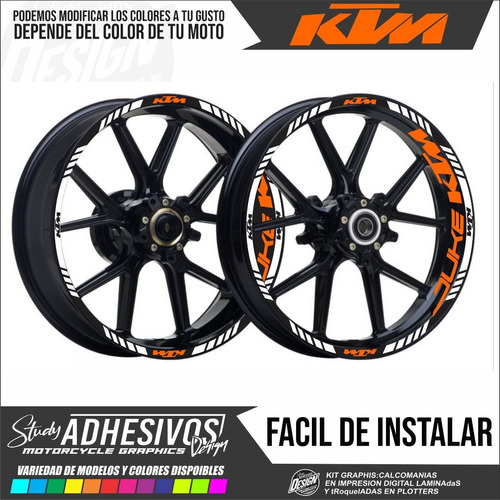 Calcomanias Reflectivas Para Rin 17 De Moto Ktm Duke