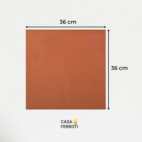Ceramica Colonial 36x36 Curado A Fuego Terraza/patio Rojo