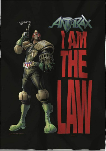Bandera Tela Poster Anthrax I Am The Law -judge Dredd