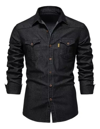 Camisa De Vaquero Casual Para Hombres