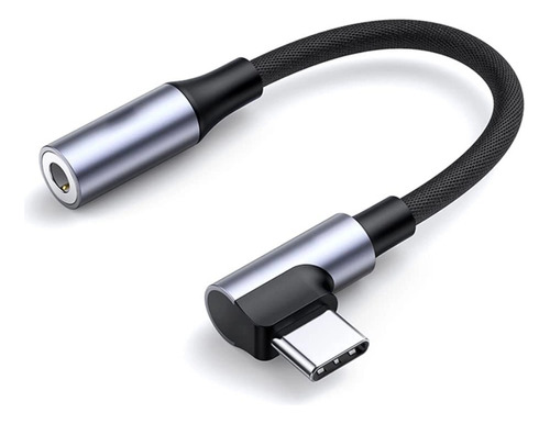 Adaptador Usb-c En L 90° A Auxiliar 3.5 Mm Hembra 7 Cm Mike