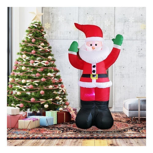 Decoraciones Navideñas, Led Inflable De Papá Noel 1,8 M