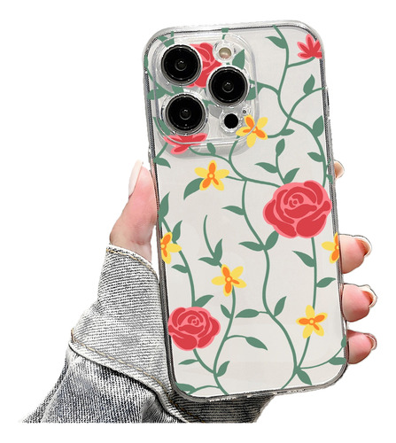 Una Funda Blanda Transparente Para Teléfono Verde Parra Rosa Con Funciones A Prueba De Golpes, Compatible Con Apple, Compatible Con Samsung