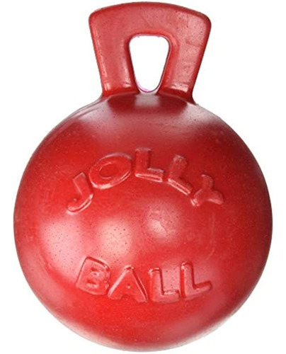 Jolly Pets Tugntoss Heavy Duty Chew Ball Con Mango Rojo 8