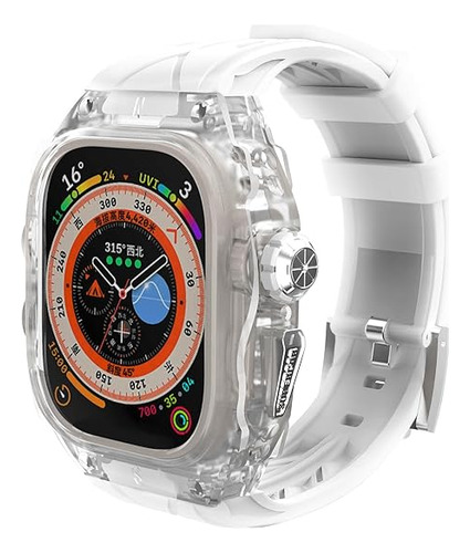 Malla De Silicona Y Funda Para Apple Watch 49mm Ultra 1/2_c