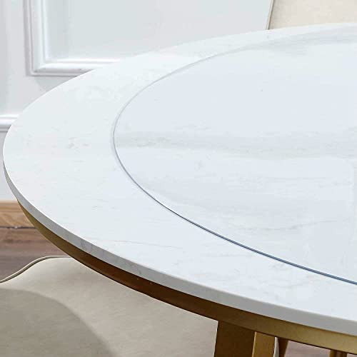 Protector De Mesa Redonda Transparente Necaux De 14 Pulgada