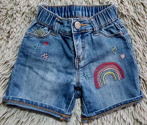 Short En Jean Gap Baby Bebe Beba Niña Arcoiris