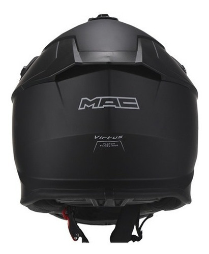 Imagen 3 de 3 de Casco Enduro Mac Virtus Sharp Negro En Rolling Motors