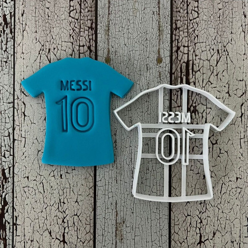 Cortante Galletitas Camiseta Messi Futbol Argentina / Lauacu