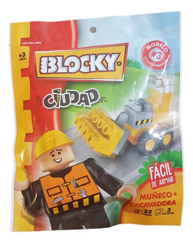 Blocky Coleccionable Rasti  Ciudad 25 Piezas