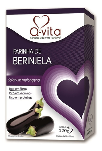 Farinha De Berinjela Q-vita 120g Vegano E Livre De Glúten