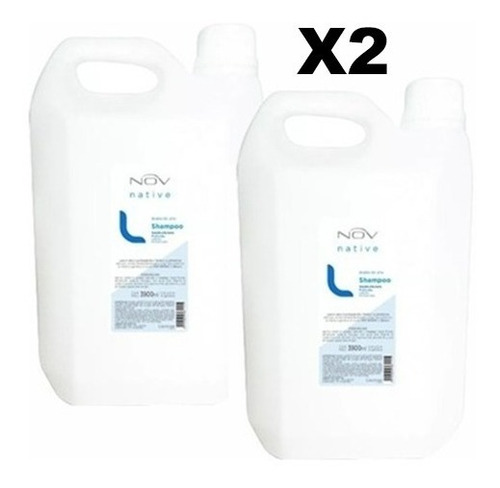 2 Kit Shampoo + Balsam Aceite De Lino Nov X 3900ml C/u