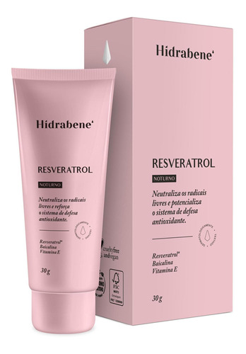 Resveratrol Noturno Antioxidante Facial Hidrabene 30g