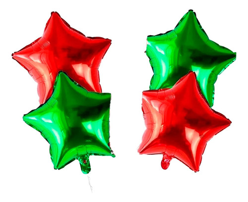 Navidad Globos Baston Decoracion Rojo Verde