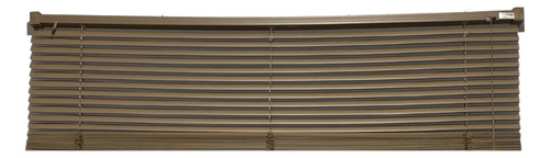 Persiana Horizontal Pvc Block 25mm Café 140 (l) X 160 (a) Cm Lâminas Flexíveis Com Alta Cobertura