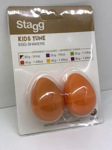 Huevos Ritmicos Stagg Egg Precio Par Shakers Color Naranja