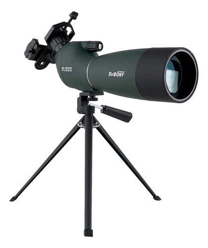 Telescopio Svbony Sv 28 25-75x70 Mm Con Lente Bak4 + Trípode