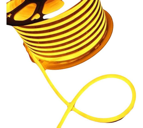 Cinta Luz Led Continua Neon Flexible 12v Metro Amarillo A8