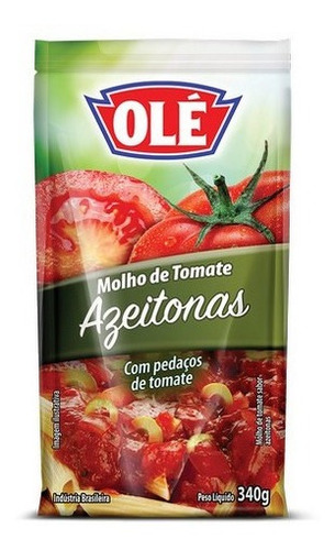 Imagen 1 de 1 de Salsa Tomate Con Aceitunas Olé 340 Gr - 1582 - 24 Unid