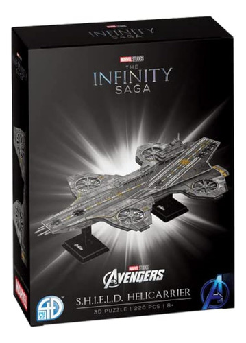 4d Puzzle Marvel: Helicarrier: Kit De Modelo De Tamaño Media