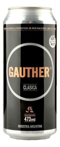 Cerveza Gauther Sin Tacc 473 Ml Cerveza De Mijo Blond