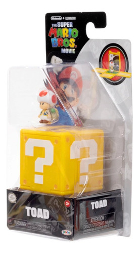 Super Mario Bros Pelicula Figura Toad Con Block De Pregunta