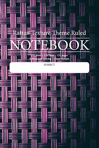 Rattan Texture Theme Ruled Notebook Perfect For Students, Wr