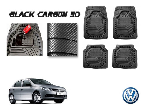 Tapetes Premium Black Carbon 3d Vw Gol Hb 2009 A 2013