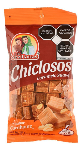 Las Sevillanas Chiclosos Sabor Cacahuate 240 Gr 