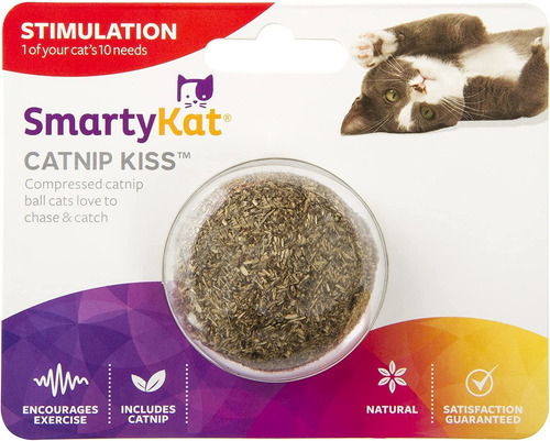 Smartykat, Catnip Kiss, Cat Toy, Compressed Catnip Ball
