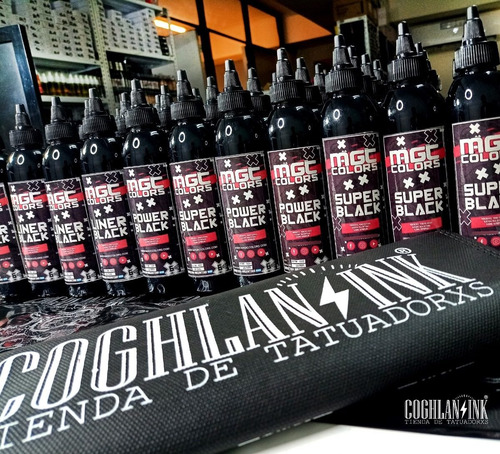 Imagen 6 de 7 de Tinta Tattoo Magic Colors Power Black X 6oz Tatuajes Tatuar