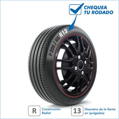 4 Tazas 13 Pulgadas Universal Susuka Negra Rojo Logo Fiat
