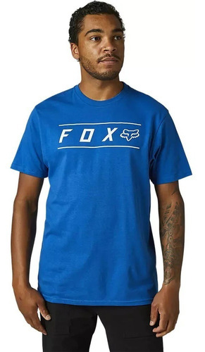 Polera Fox Manga Corta Pinnacle Premium Azul