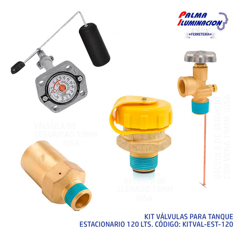 Kit De Válvulas Para Tanque Estacionario 120 Lts