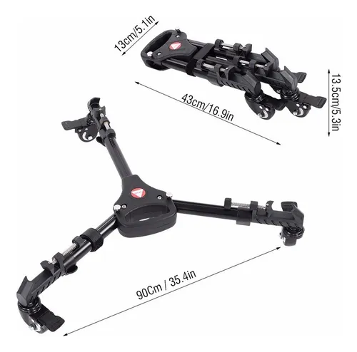 Kingjoy Vx-600 Plegable Universal Dolly Ruedas Polea Base F
