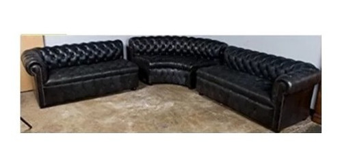 Sillón Esquinero Chesterfield !!! Único 100% Cuero Vacuno !!
