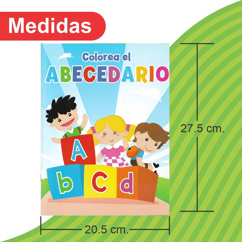 Cuaderno Para Colorear Abecedario - Pinguscolor - Color Turquesa
