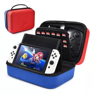 Estuche Para Nintendo Switch Lite/oled Con Soporte Plegable