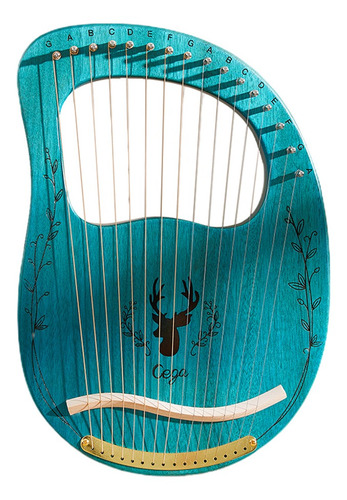 Muslady - Arpa De Lira Portátil (16 Cuerdas, Madera Maciza)