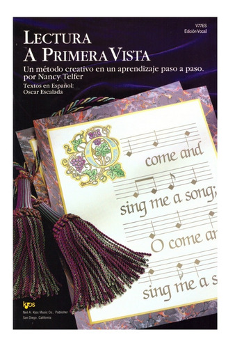 Lectura A Primera Vista: Un Método Creativo En Un Aprendizaje Paso A Paso., De Nancy Telfer. Lectura A Primera Editorial Neil A. Kjos Music Co., Tapa Blanda, Primera Edición En Español, 1995