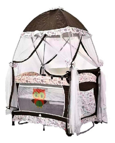 Cuna De Viaje Corral Con Toldo Starkids Draco Azul Marino