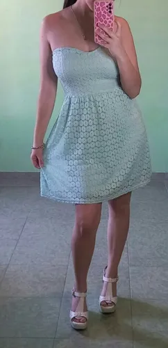 Vestido Celeste Pastel Corto Con MercadoLibre