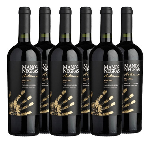 Vino Manos Negras Artesano Malbec Caja X 6- A. Sejanovich