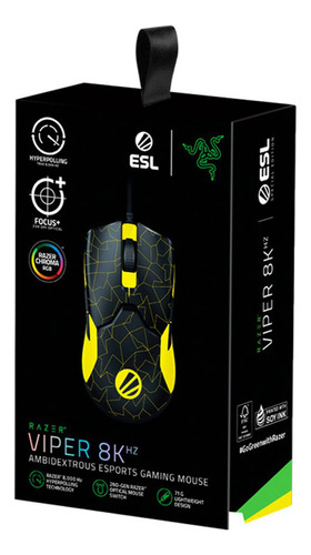 Mouse Razer Gamer Viper 8khz Esl Ed Focus+optical Black