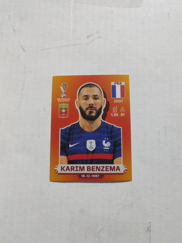 Figurita Mundial Qatar 2022 Karim Benzema Fra15