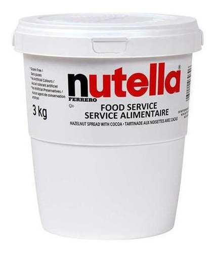 Crema De Avellana Nutella Cubeta 3 Kg