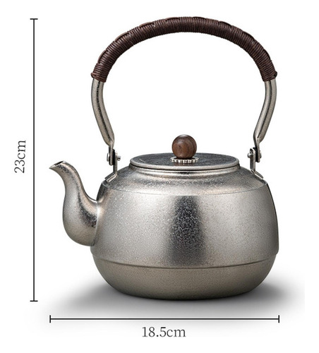 Chaleira De Acampamento Pote Água Portátil 1500ml De Prata