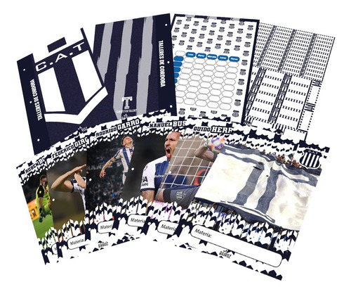 Carpeta N°3 + 6 Separadores + Stiker Utiles De Talleres 