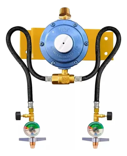 comprar Central Gás Glp Pu002F 2 Botijões P13 Reg 7kg Com Manômetro