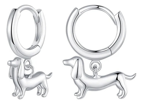 Aretes Arracadas Perro Perrito Salchicha 100% Plata S925